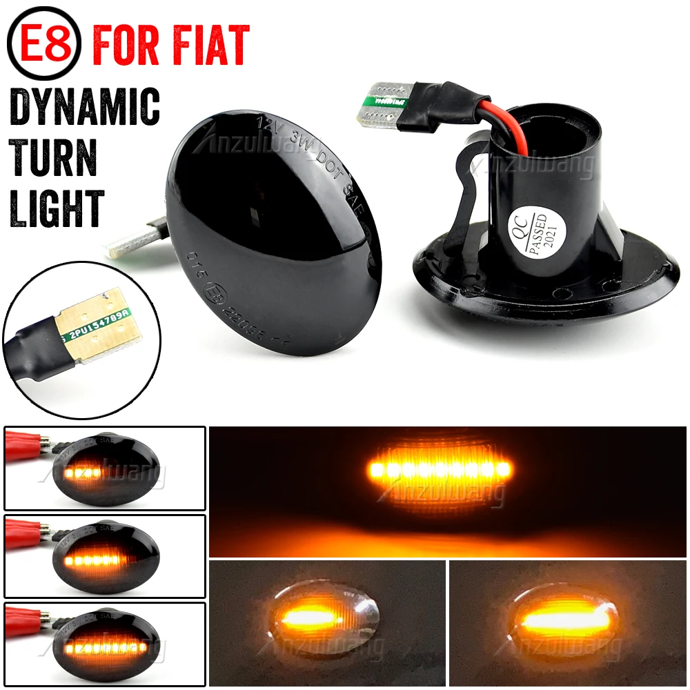 

2PCS Led Dynamic Side Marker Turn Signal Light For Fiat 500 Ford KA Lancia Lybra Ypsilon Maserati GranCabrio Granturismo