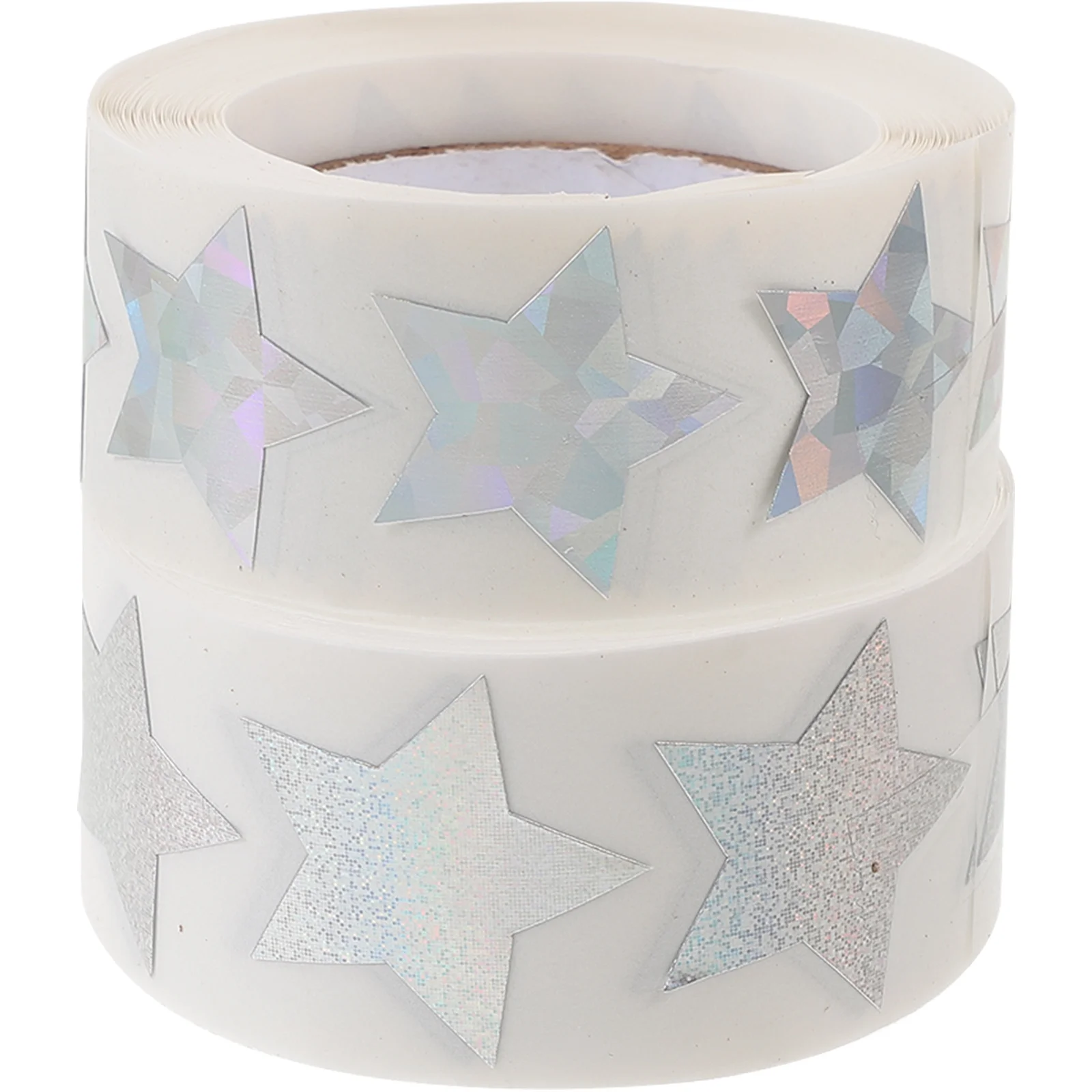 2 Rolls Star DIY Sticker Roll for Scrapbook Diary Photo Album Greeting Card Decoration Journaling Decorative Holographic Sticker