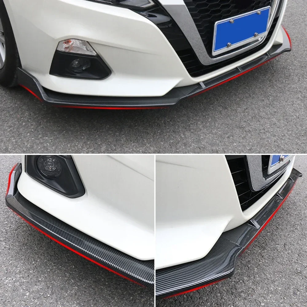 For Nissan Altima L34 2019 2020 2021 2022 2023 3PCS Car Front Bumper Lip Body Kit Spoiler Splitter Bumper Canard Guard Body Kit