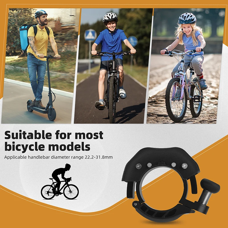

MTB Road Bike Mini Bell Safe Riding Transparent Bell Invisible Bell Handlebars Bike Riding Accessories Easy To Install
