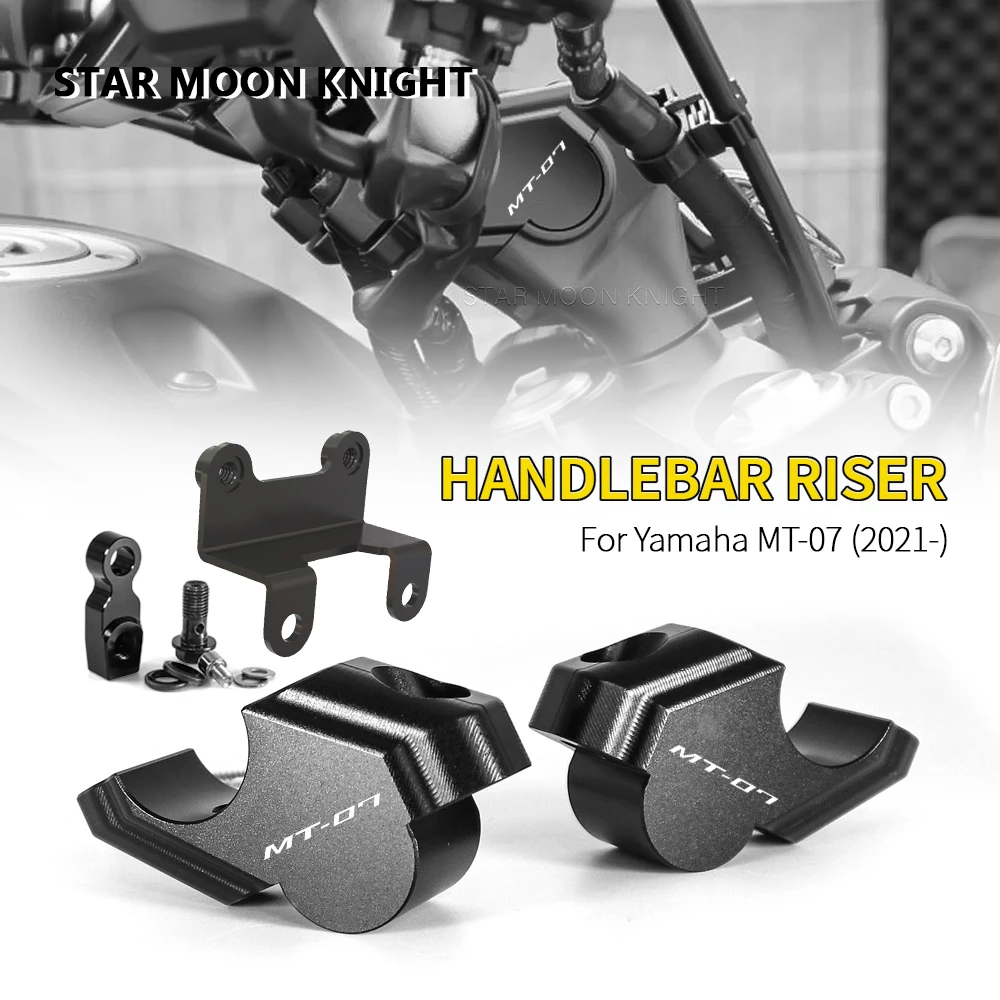 For Yamaha MT-07 MT07 MT 07 2021 2022 2023 - Motorcycle Handlebar Riser Drag Handle Bar Clamp Extend Adapter