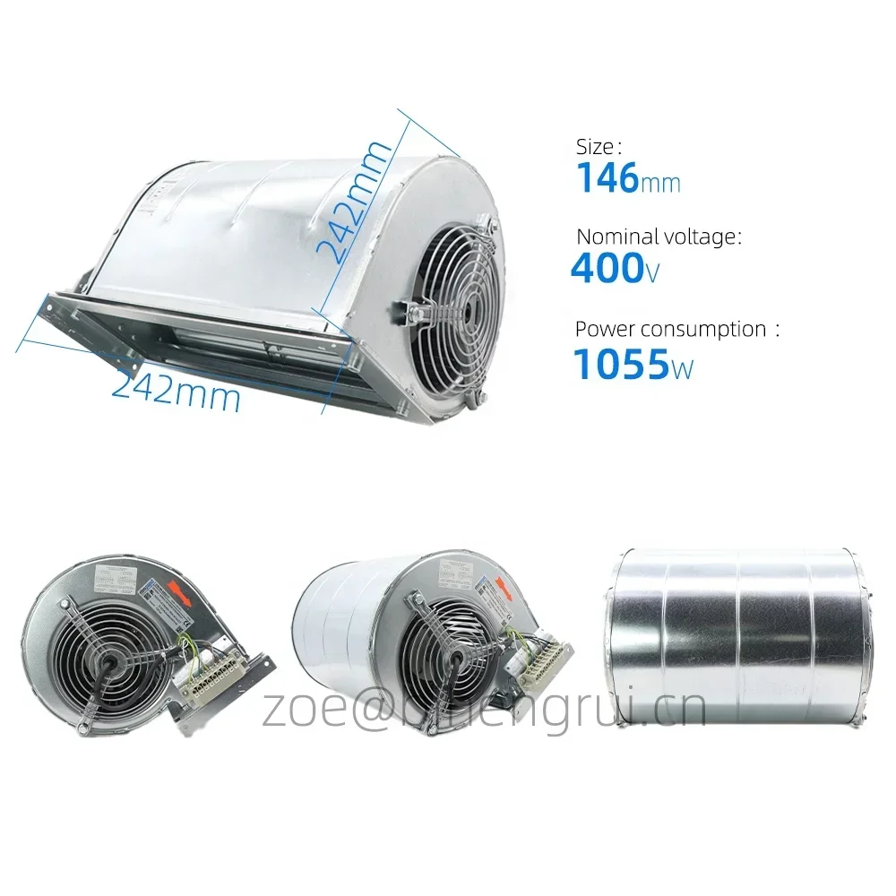 D2D160-CE02-11 230V AC 1.9A 700W 2700 RPM 1205 m3/h Centrifugal Cooling Fan