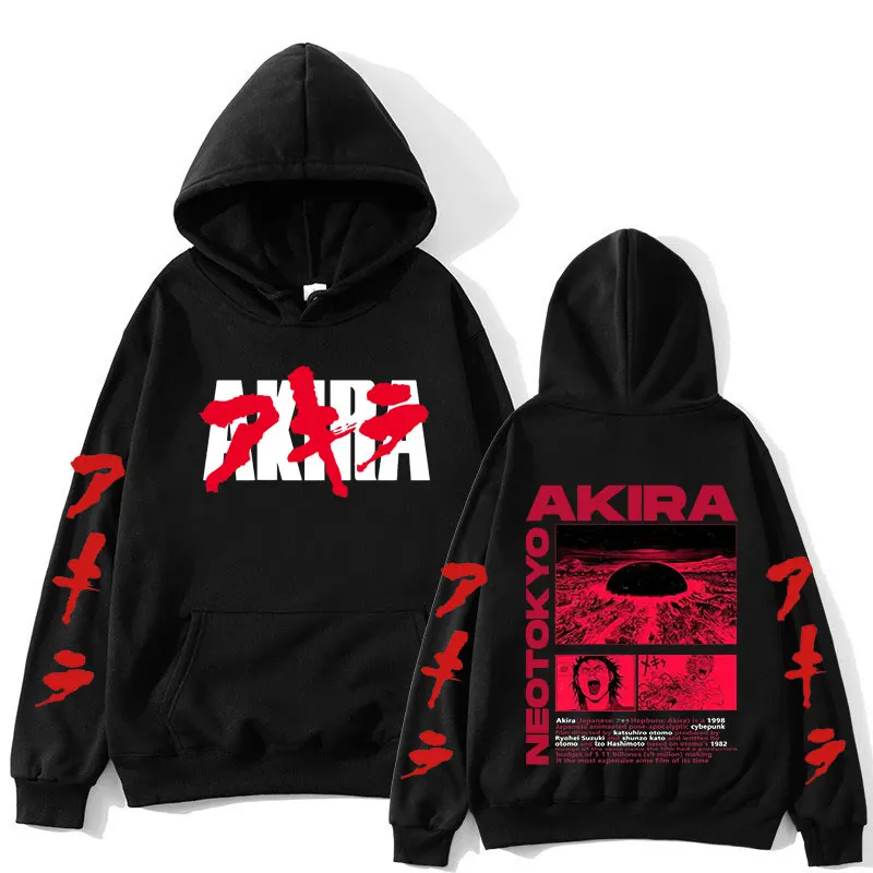 Neo Tokyo Akira Japan Anime Hoodie Movie Science Fiction Manga Shotaro Kaneda Long Sleeve Sweatshirt Pullovers Streetwear