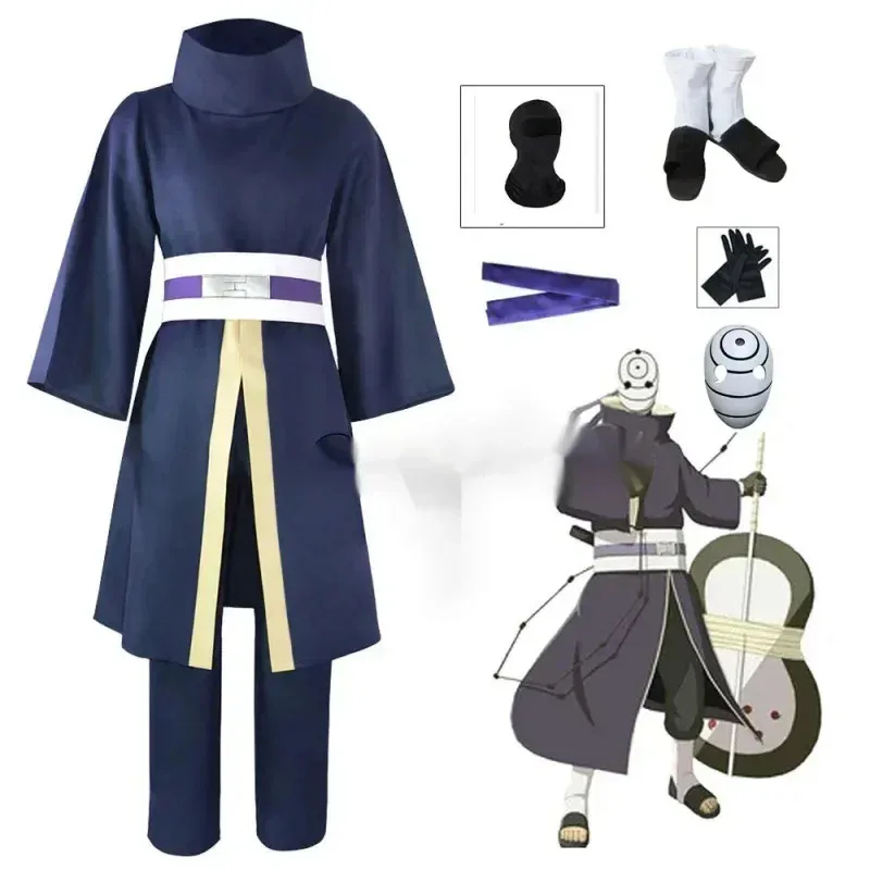 

Anime Tobi Uchiha Obito Cosplay Costume Mask Carnival Halloween Party Costumes Outfit For Adult72b