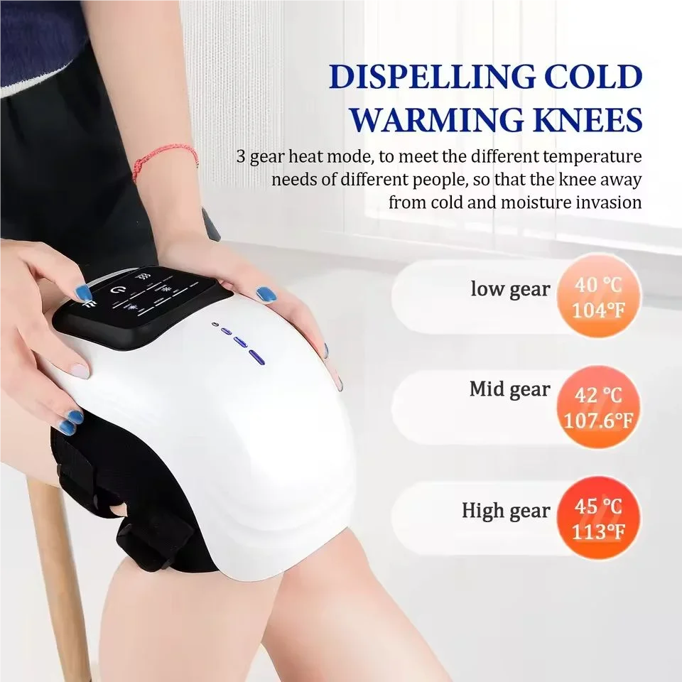 3-speed Hot Compress Knee Relaxing Massager Knee Cap Laser Infrared Elbow Shoulder Massager Relive Joint Pain Stiffness