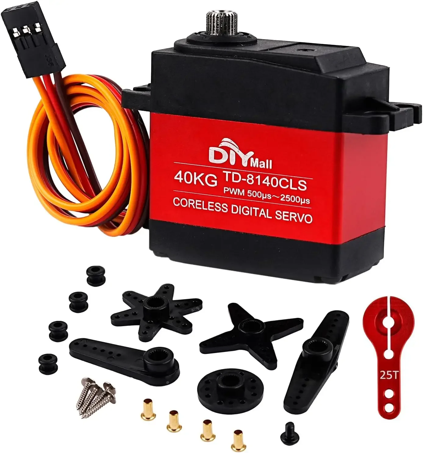40KG デジタルサーボ 360 度連続回転高電圧高トルクコアレスサーボモーターメタルギア RC カーロボット用