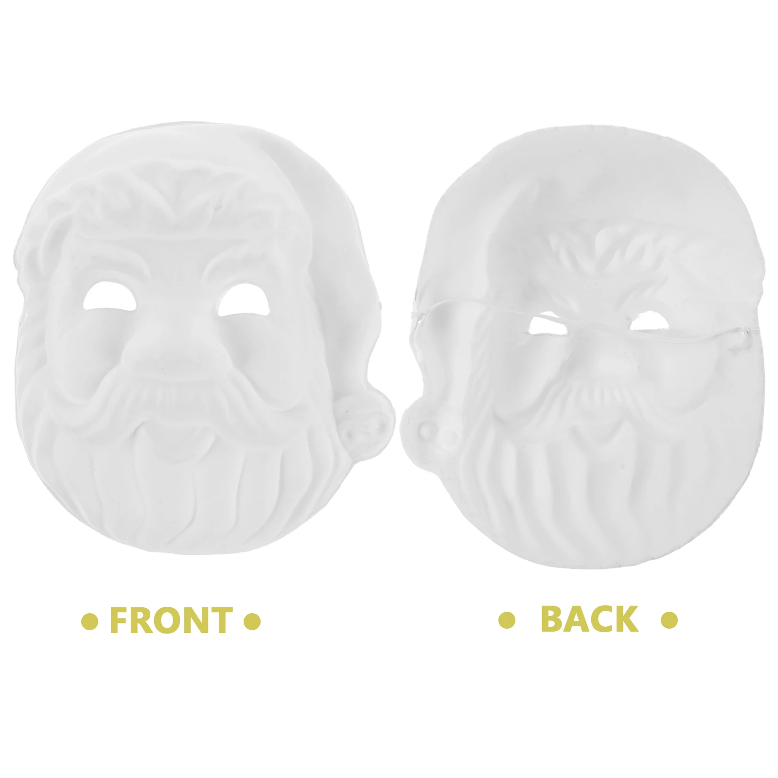 

6 Pcs Personalized Santa Mask The Masquerade Inflatable White Pulp Blank Costume