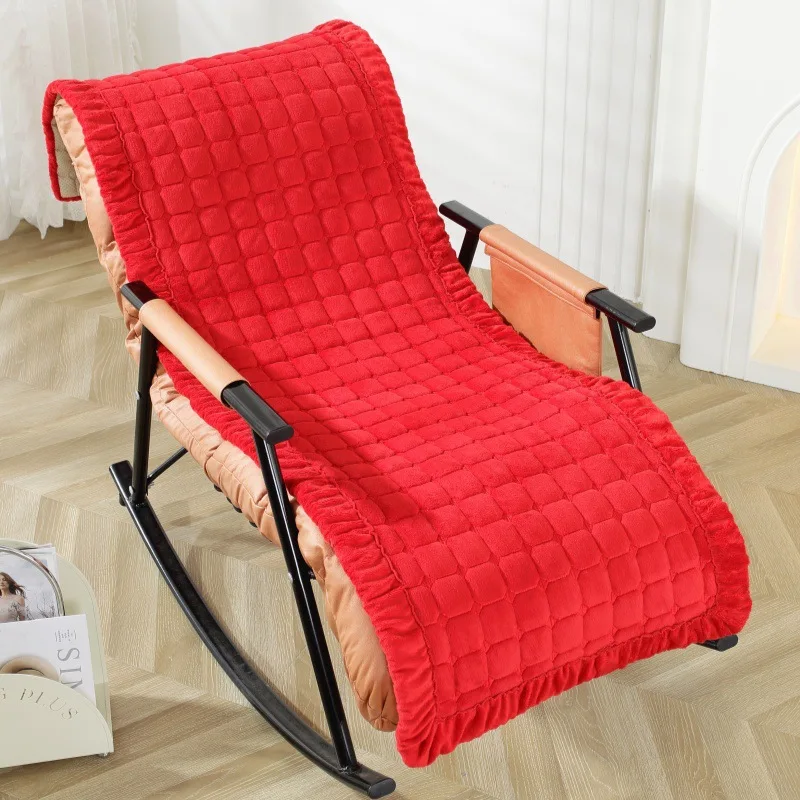 Modern Minimalist Style Office Lounge Chair Plush Cushion Backrest Integrated Thick Anti Slip Folding Bed Rocking Chair Cushion