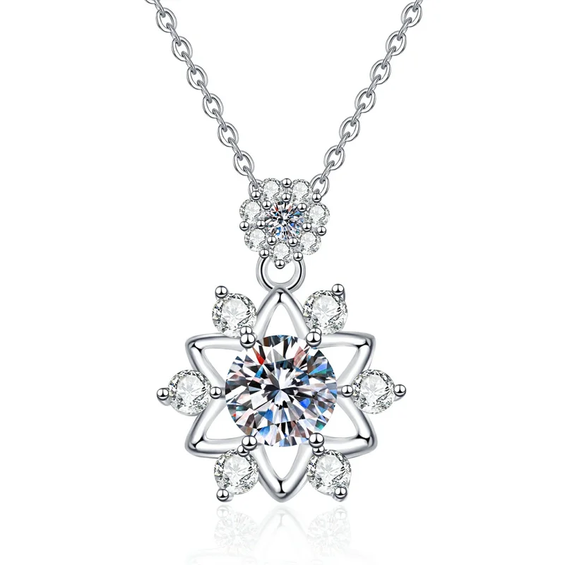 

ZFSILVER модное серебро s925, модный роскошный дизайн из муассанита, ожерелье со звездой 1 карат, подвески, женские аксессуары, вечерние ювелирные изделия, подарок XL459