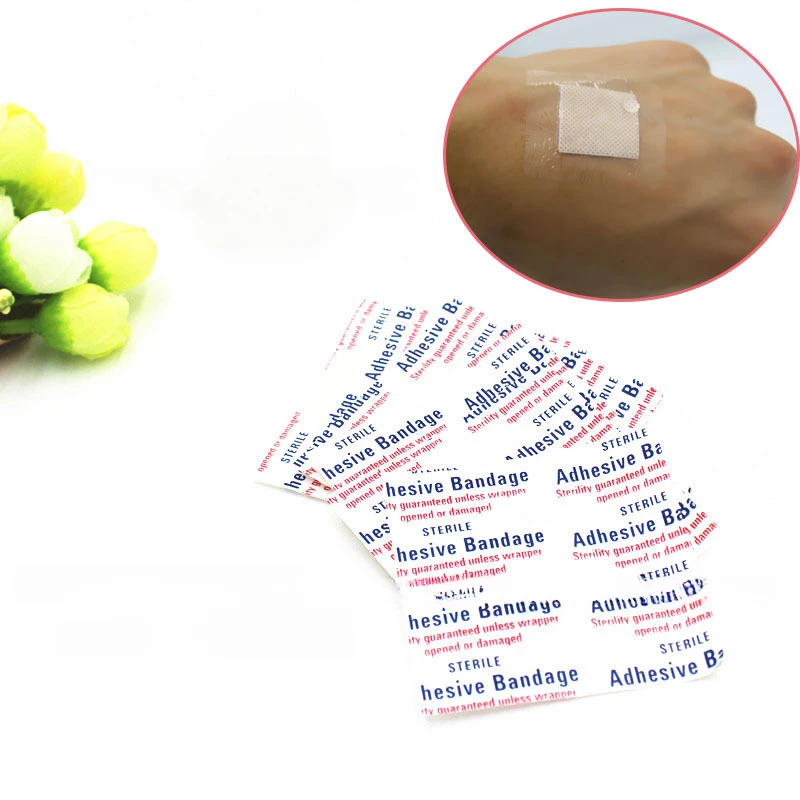 50pcs/set Waterproof Band Aid Transparent Non-transparent Wound Plasters Square Round Shape Available Skin Patch Woundplaste