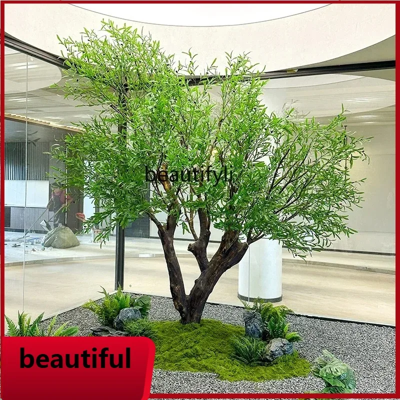 

X Olive tree large floor-to-ceiling bionic green plant indoor and outdoor landscape decoration landscaping fake tree
