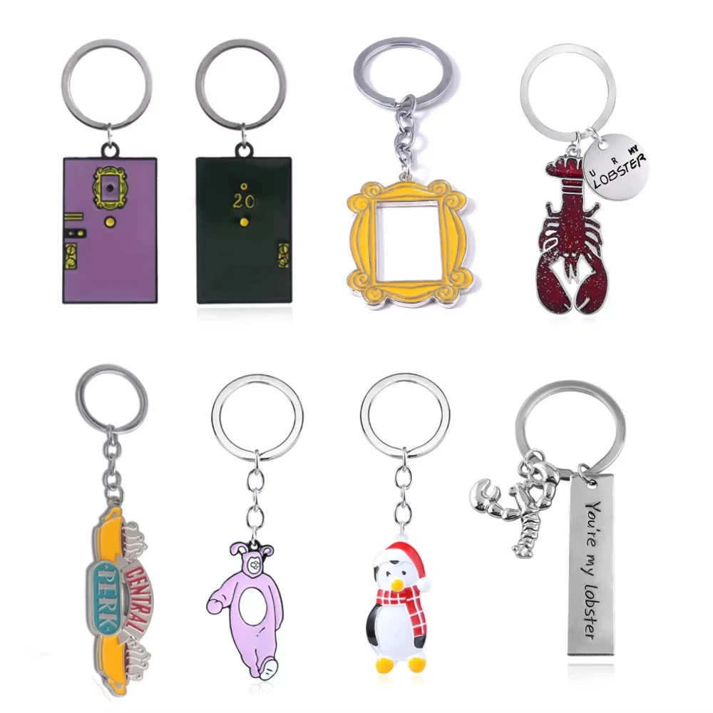 Porte-clés série télévisée Friends, Perk Central, café, cadre Photo, pendentif, collier pour meilleur ami, sac à dos de voiture, bijoux cadeau