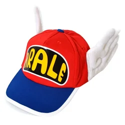 Sombrero de Cosplay de Arale para niños y adultos, gorra de béisbol de algodón con alas de Ángel de dibujos animados, accesorios de Anime Dr.Slump