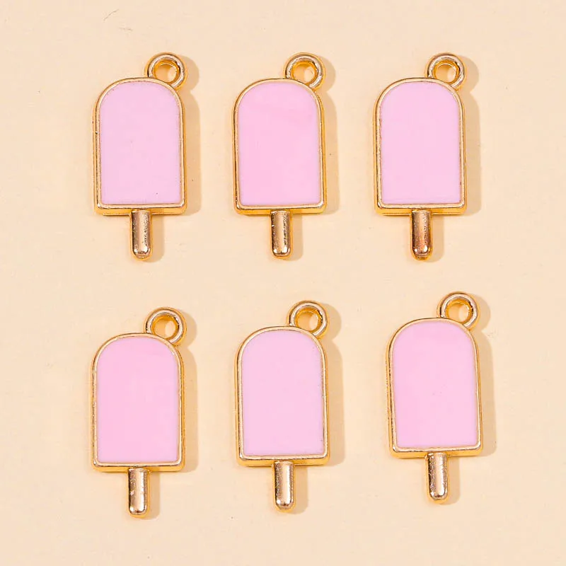 30pcs Colorful Enamel Ice Cream Charms Pendants For Necklaces Handmade DIY Jewelry Making Accessories Wholesale Dropshipping