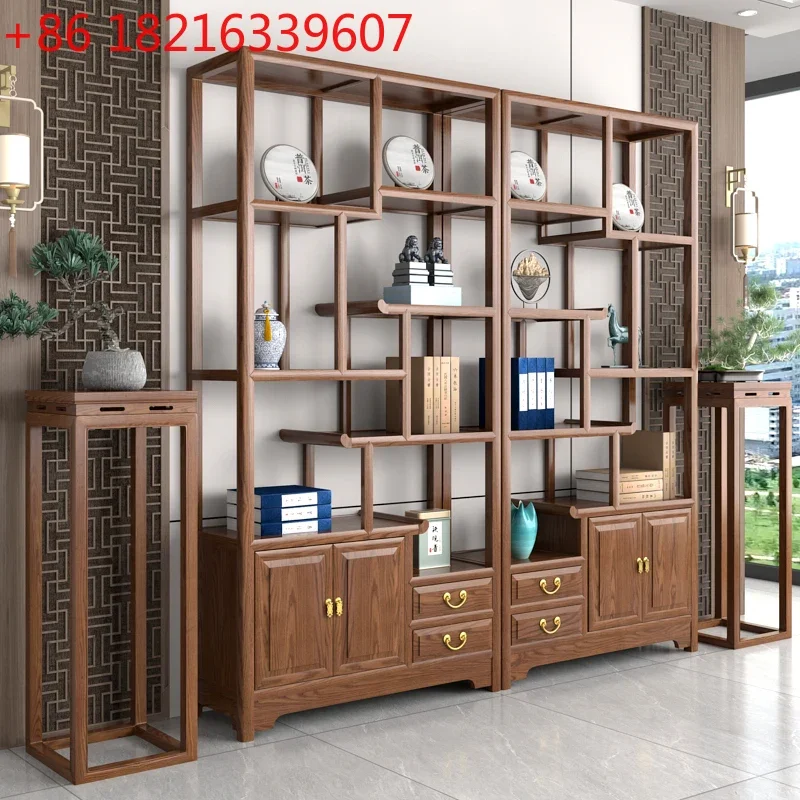 Solid wood Bogu rack display rack Antique Duobao Pavilion tea display cabinet