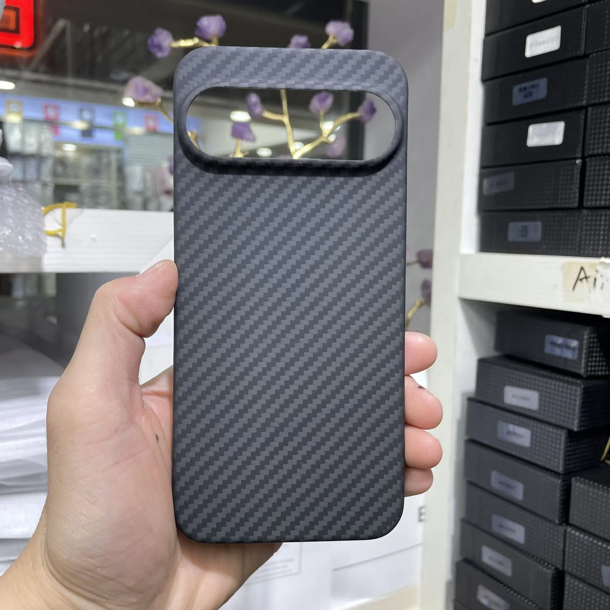 

For Google Pixel 10 Pro XL Case Simple Kevlar 1500 Carbon Fiber Skin-friendly Drop-proof Cover For Google Pixel 10 Pro XL Funda