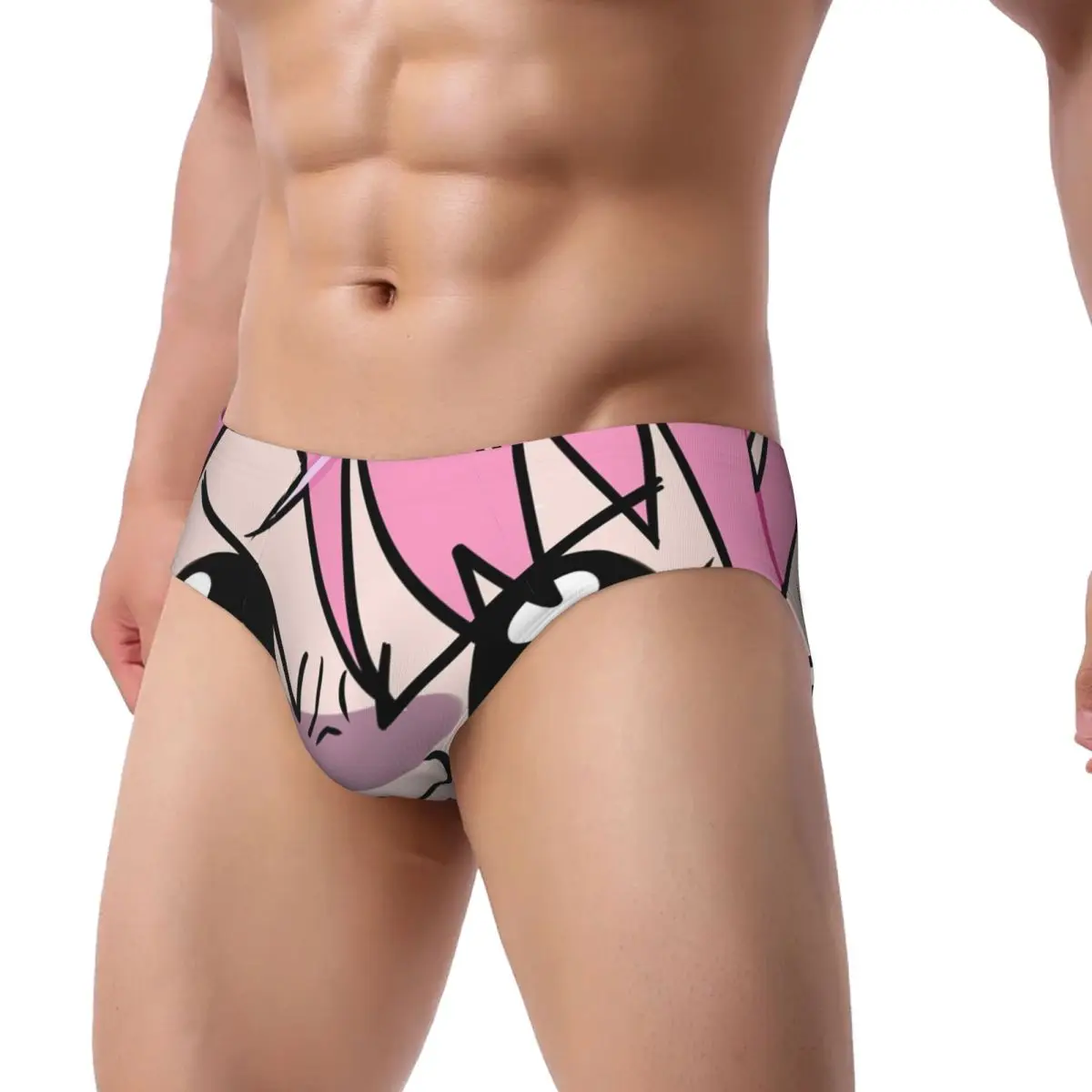Custom Genshin Impact Derpy Ramuda Face Brief Panties Women's Breathable Stretch Funny Print Underwear