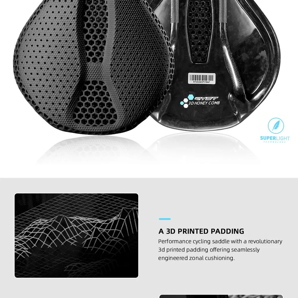 2026RYET Ultra Vollcarbon 3D-Gedruckter Fahrradsattel 145mm 205g 7*9 Hochmodul-Carbonfaser-Basis MTB Mountainbike-Sitz Teile – Detail 17