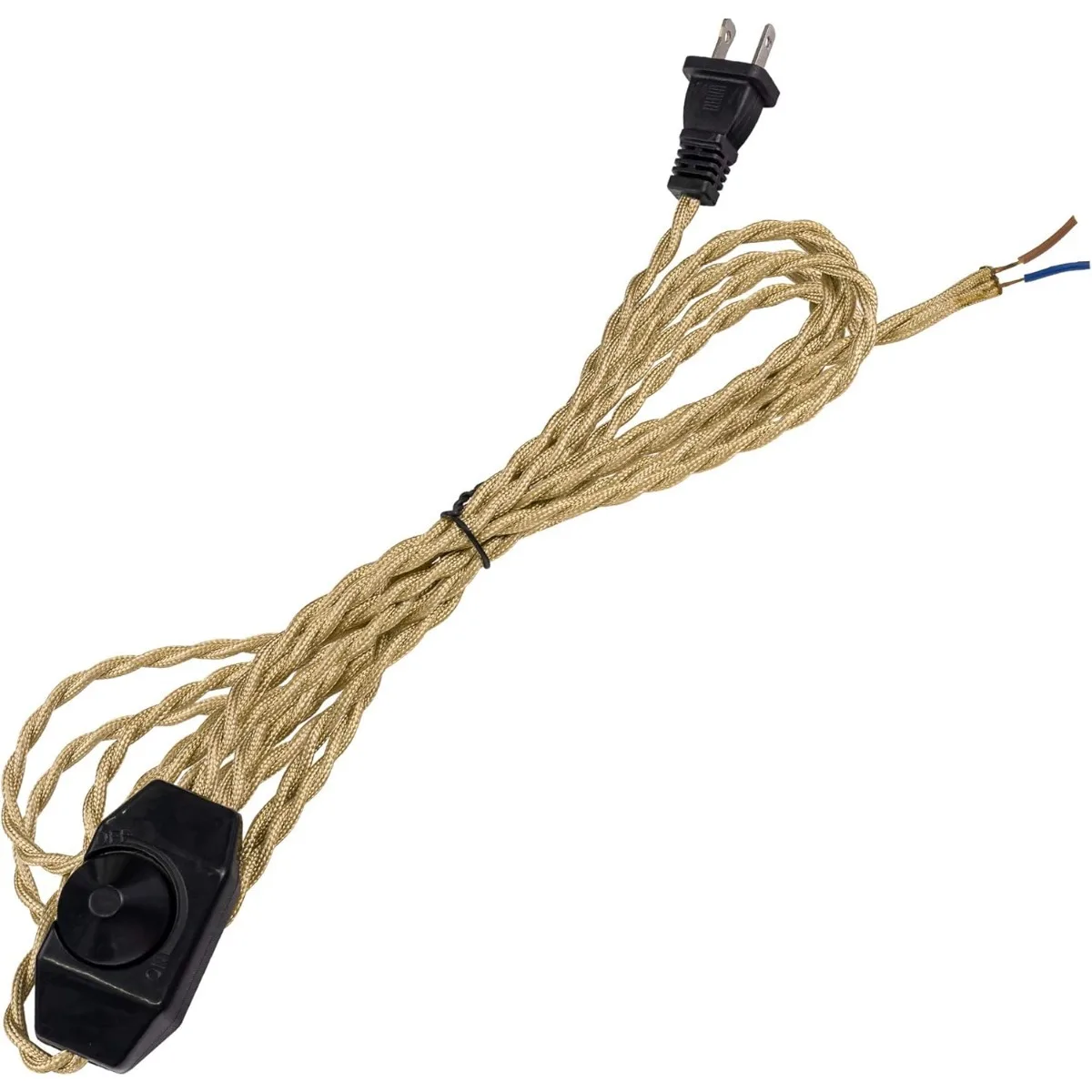 

EU/US Plug-in Power Woven Cord 3m Vintage Twisted Cable Convered with ON/OFF Switch for Retro Pendant Light Design Lightin Decor