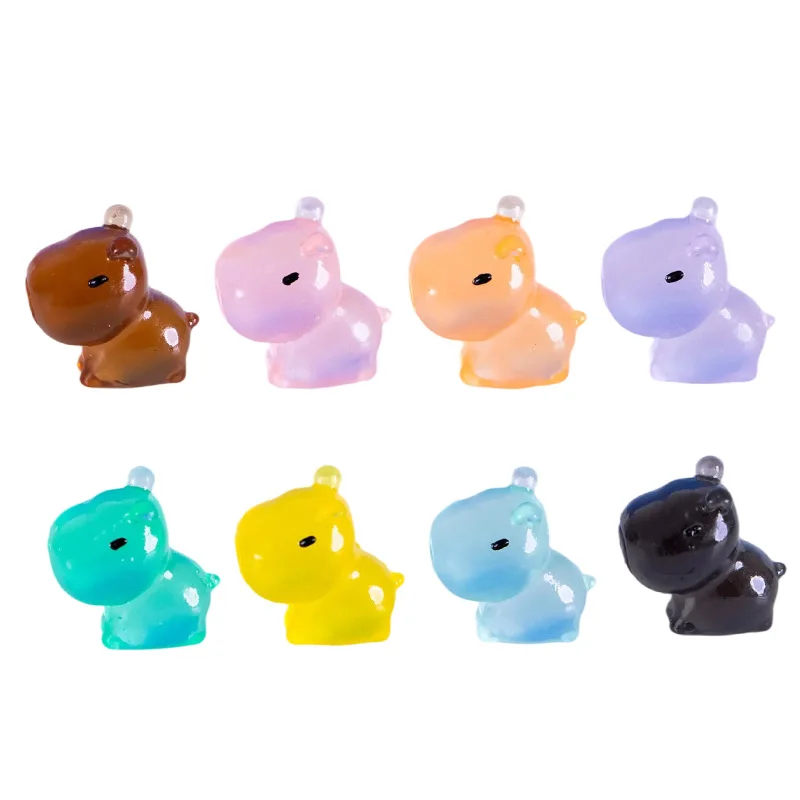 20pcs Mini เรืองแสง Capybara Luminous Micro Landscape สัตว์ตัวเลขขนาดเล็กสนามหญ้ากลางแจ้ง YARD Garden อุปกรณ์ตกแต่ง