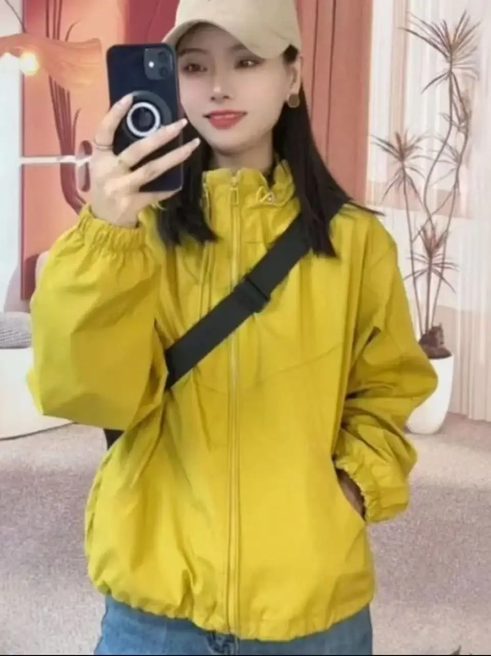 Casual Women's ort Jaet Outdoor Loose Fit Zippered Hooded Coat Double Zipper Faionable Polyester Fiber Warmth-Bearing