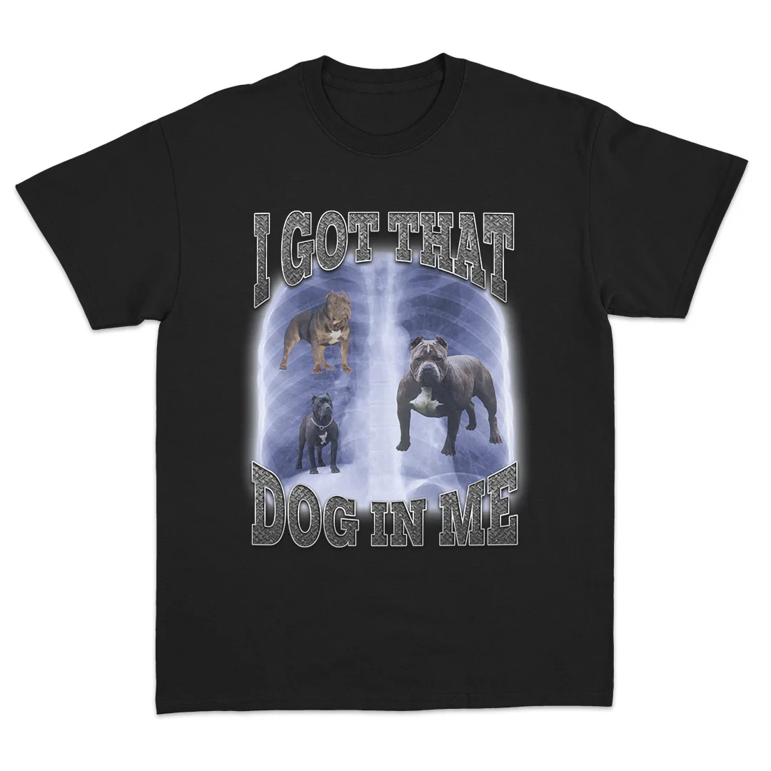 Camiseta gráfica con letras de rap de 21 Savage para hombre, modelo “I Got That Dog In Me”, estilo American Bully Dogs, vintage, streetwear, manga corta, blanca.