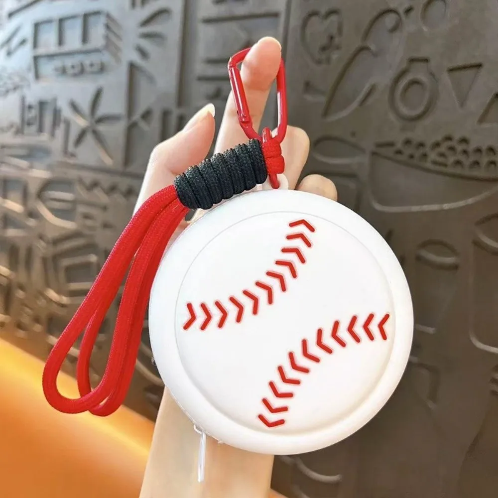 Tennis Sporty Ball Shaped Coin Purse Basketball Trendy Headphone Pouch Small Size Waterproof Storage Bag Gift Giving
