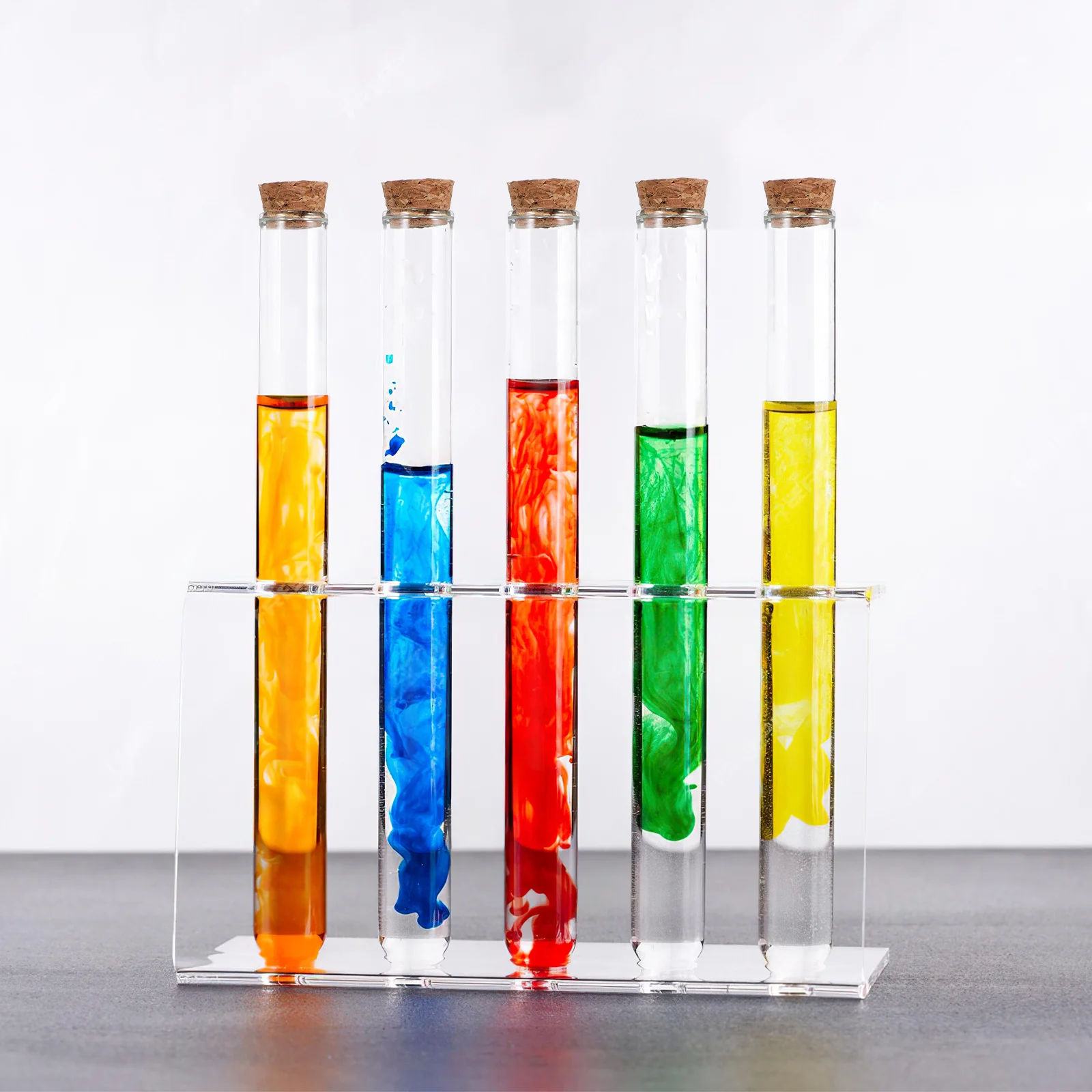 

16Pcs High Borosilicate Glass Tubes Cork Stoppers Lab Test Tubes Funnel Cleaning Brush Science Experiments Sample Storage