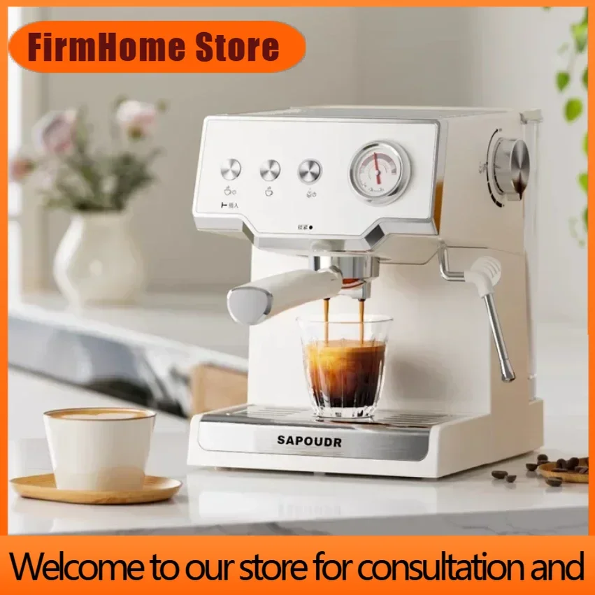 FirmHome Storeoffice Coffee Machine Precise Temperature Control Household Small Fully Semi-automatic Retro Italian Style All-i