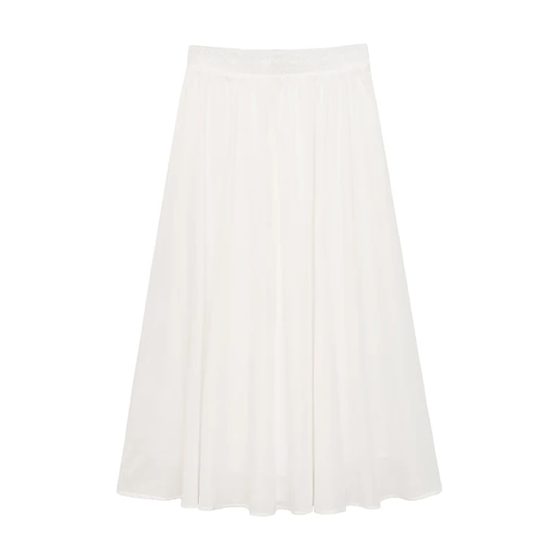 Summer Skirts Women's 2026 New Chic Elastic Waist Women's High Waist Skirts Fashion Youth Travel Joker Leisure Long Skirts