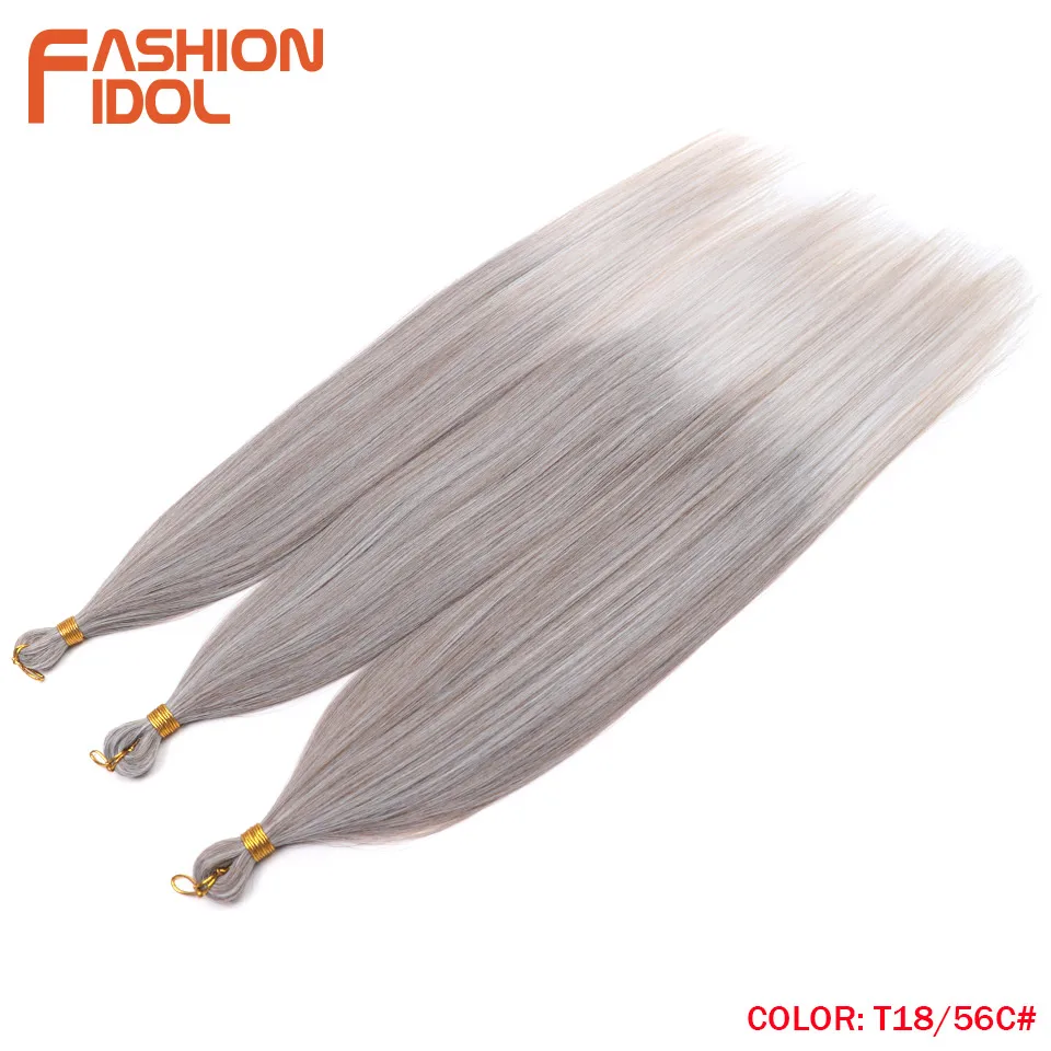 Ariel glattes Haar Bündel häkeln Zöpfe Haar synthetische 28 Zoll 3 Stück Flechten Haar Ombre blonde Yaki häkeln Haar verlängerungen – Detail 17