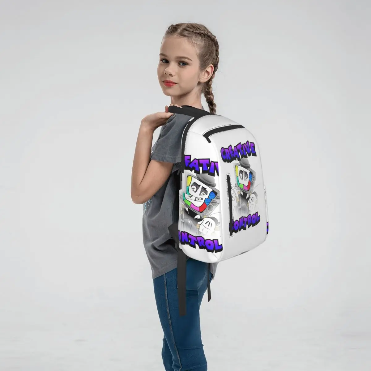Creative Control (Mr. Puzzles) (Transparent Version) Backpack Daypack Boys Girls BookBag School Bag Shoulder Bags for Men Women