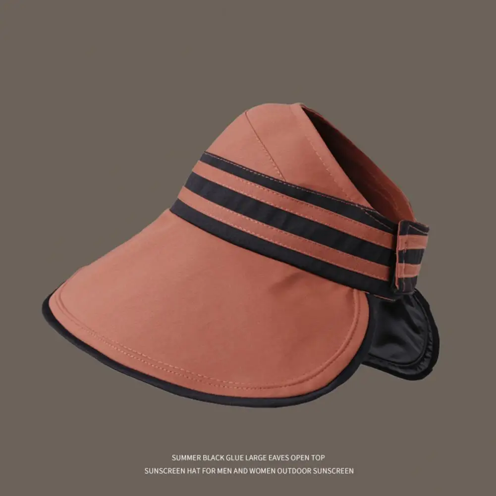 Portable Outdoor Hiking Hat Upf50 Sun Visor Hat Foldable Wide Brim Beach Hat Breathable Hollow Top Summer for Women for Women