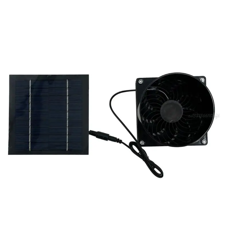 27RB مروحة شمسية مجموعة مروحة العادم الشمسي 5W Solar Drivens مروحة التهوية لدجاج الدجاج البيوتور وبيوت الحيوانات الأليفة