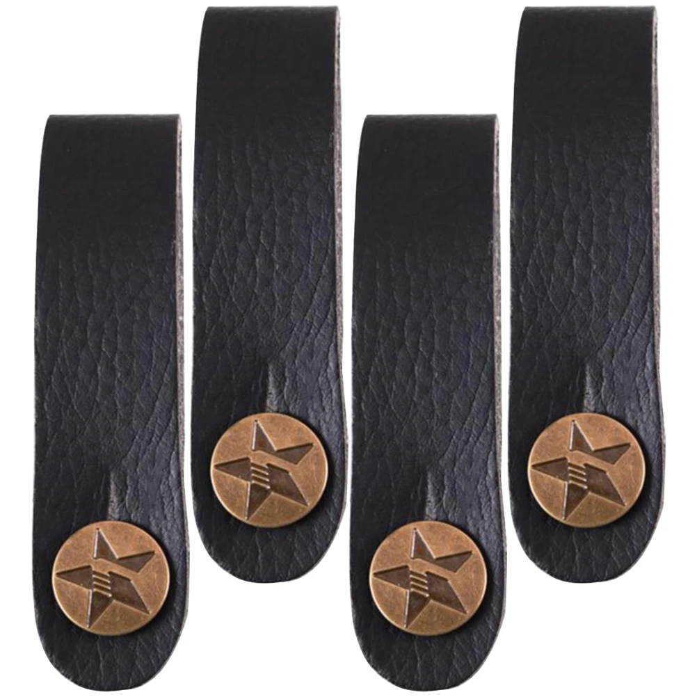 

4 Pcs Guitar Headstock Strap Durable PU Practical Acoustic Electronic Guitar Neck Adapter Straps Portable Accessories Musical