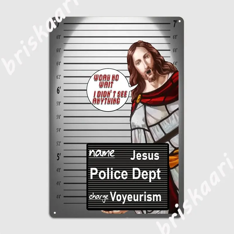 Jesus Denies Seeing That And Denies Saying I Saw That Poster Metal Plaque Decoration Club Party Wall Decor Garage Club