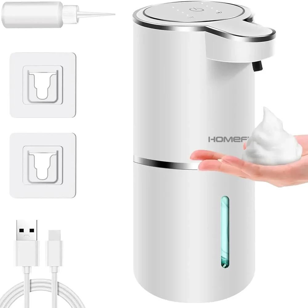 Automatic Soap Dispenser Touchless Foaming Soap Dispenser 380ml USB Rechargeable Electric 4 Level Adjustable Foam Soap Dispenser