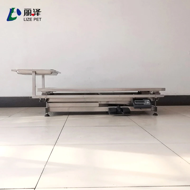 LIZE Weighing stainless steel electric lift veterinary clinic table Pet examination table