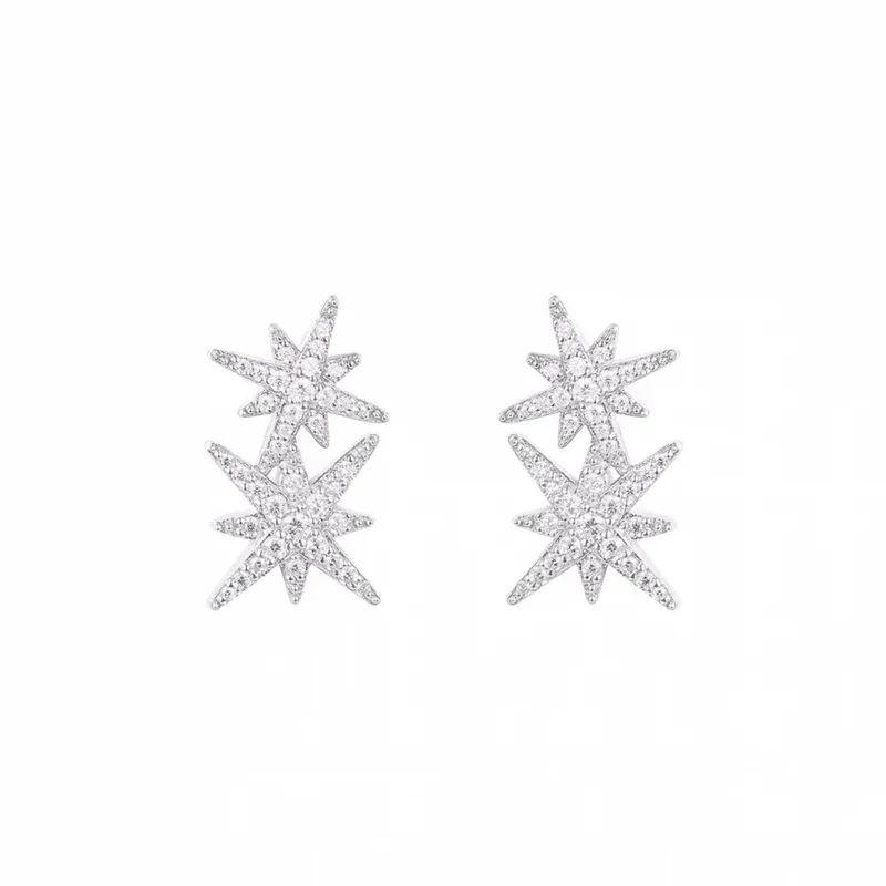 LI KI High Quality 925 Silver Meteor Tassel Earrings Temperament Versatile Elegant  Jewelry Gifts For Friends view 2