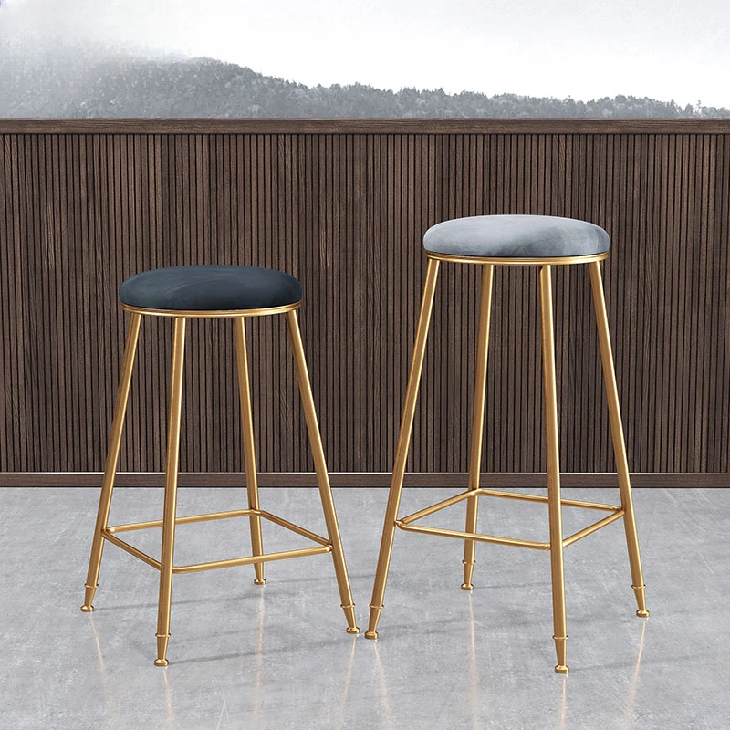 Sillas modernas, silla de Bar de cocina, sillón con respaldo, muebles cómodos, taburetes nórdicos baratos para mostrador, Poltrona de Metal para sala de estar