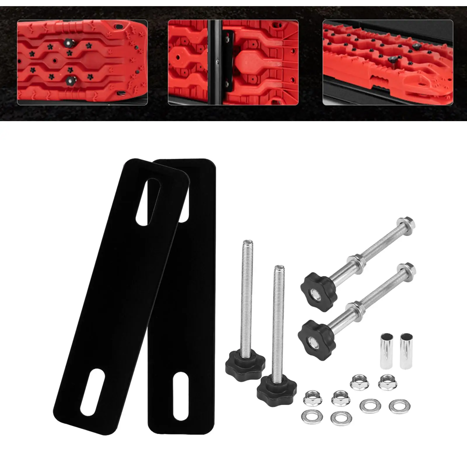 

Universal Traction Board Mounting Hardware for Car Roof Racks 4x4 Off Road Vehicle Cargo Carrier Attachment