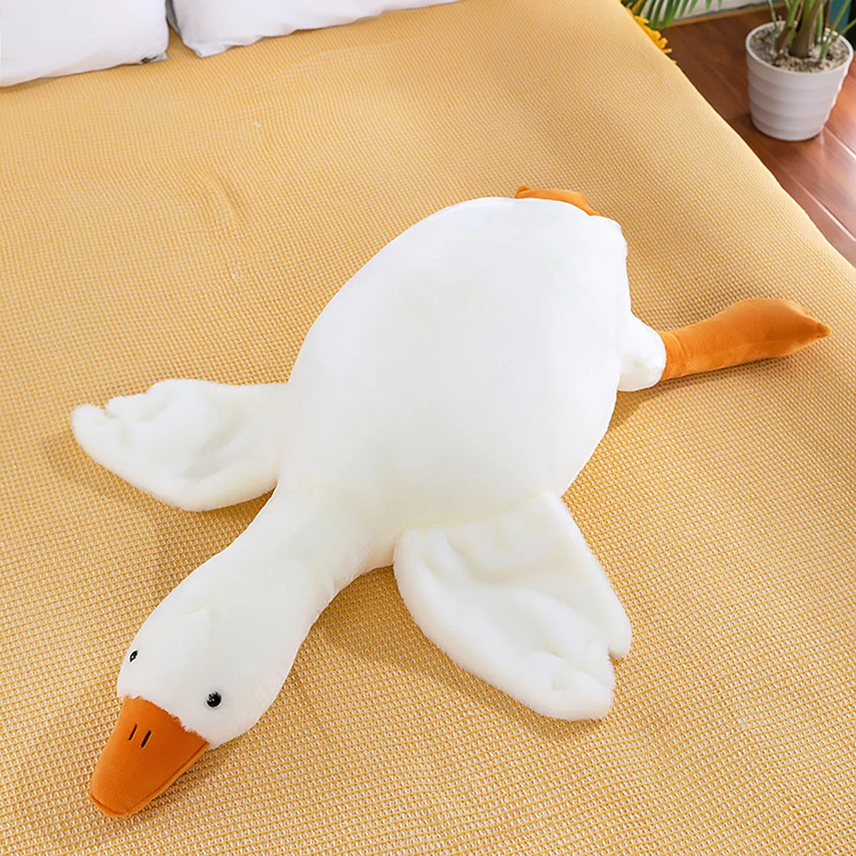 50/130CM Hot Goose Plush Stuffed Soft Duck Sleeping Pillow Sofa Cushion Kids Girlfriend Birthday Gift image 2