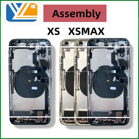 Housing For iPhone X XS XSMAX Battery Back Cover, Middle Case, SIM Card Tray,Soft Case Cable Installation XR Assembly Housing