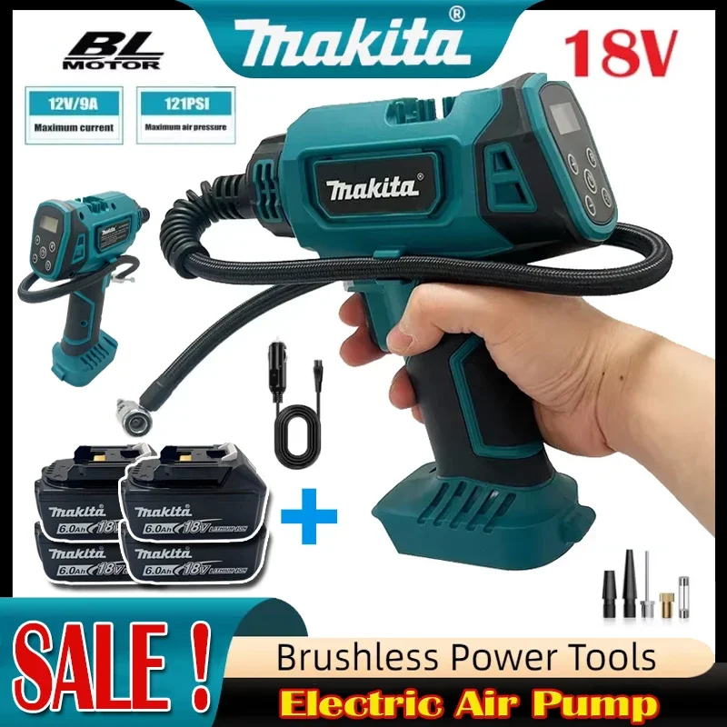 

2026 Makita Cordless Portable Electric Air Pump 18V Rechargeable Handheld Air Compressor For Cars For Makita 18V Battery