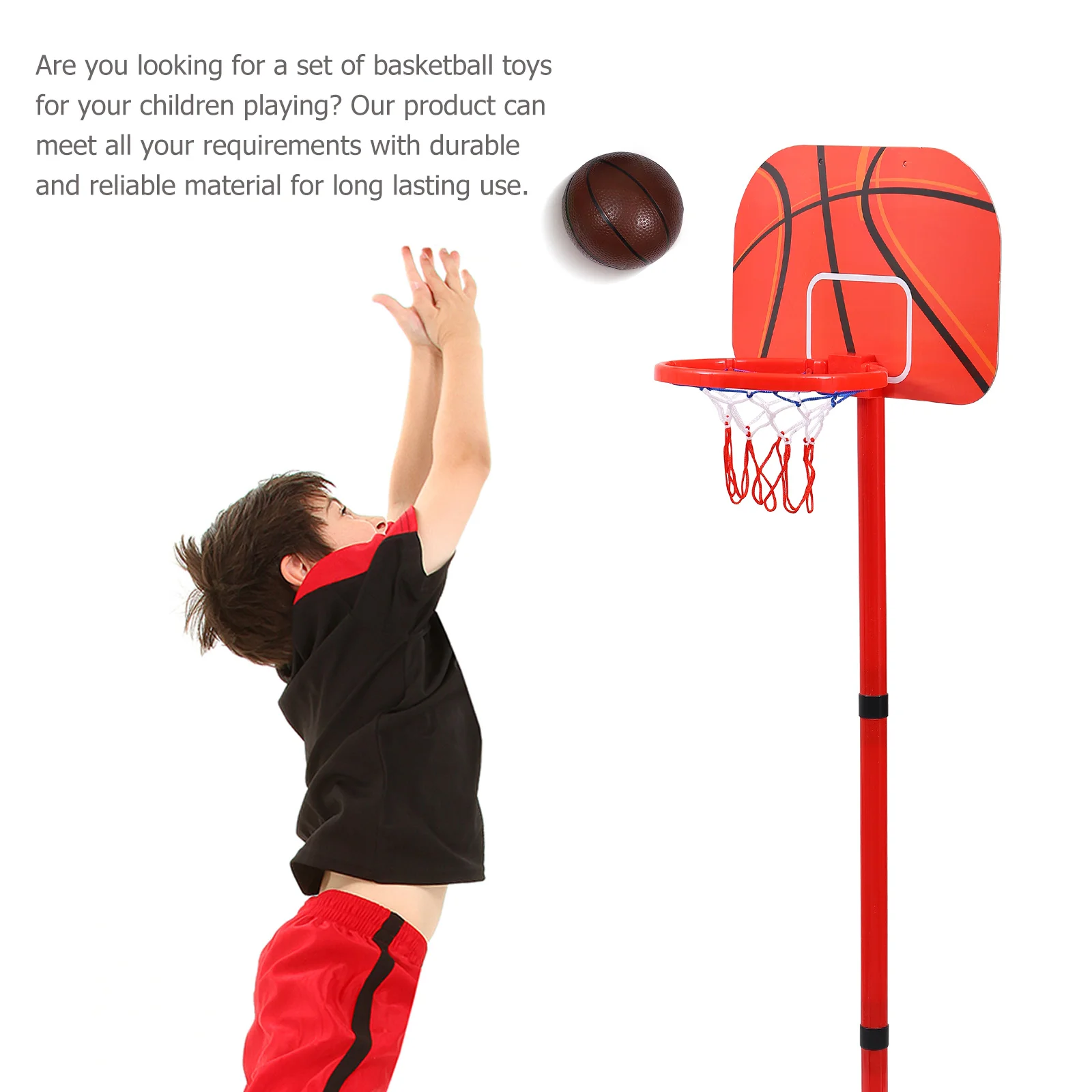 1 Set Basketballkorb für Kinder zur Verwendung im Innenbereich, höhenverstellbares Spielset für Kinder zum Üben der Wurftechnik, lustiges Aktivitätsgeschenk