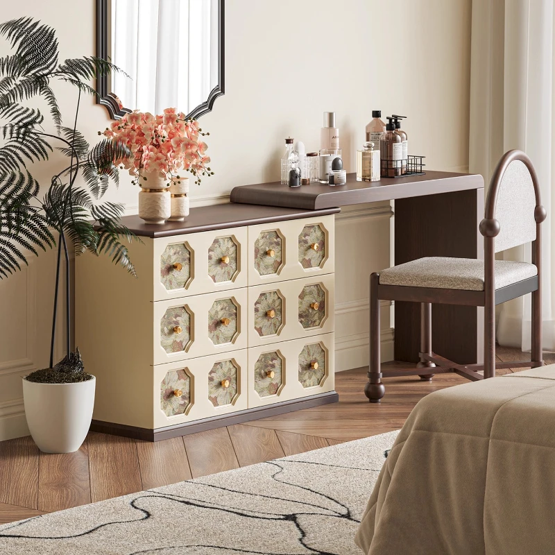 

Pattern multi-functional design dresser, home bedroom bedside dressing table, style premium makeup table