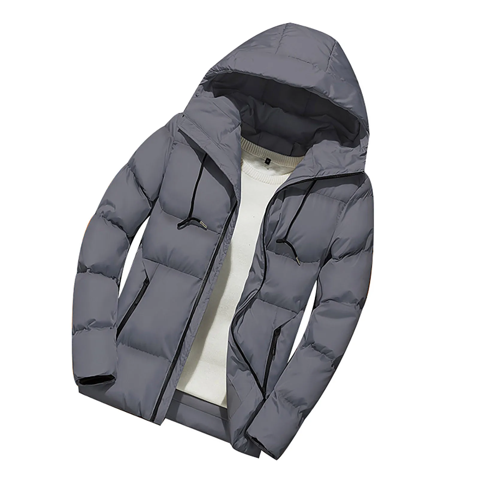 Jaqueta masculina de inverno moda homem algodão grosso quente com capuz parkas casual térmico jaquetas esportivas para homem 2024 chaquetas hombre