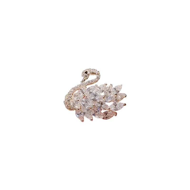 

Japanese cute swan brooch female high-end temperament simple pin fixed clothes collar pin