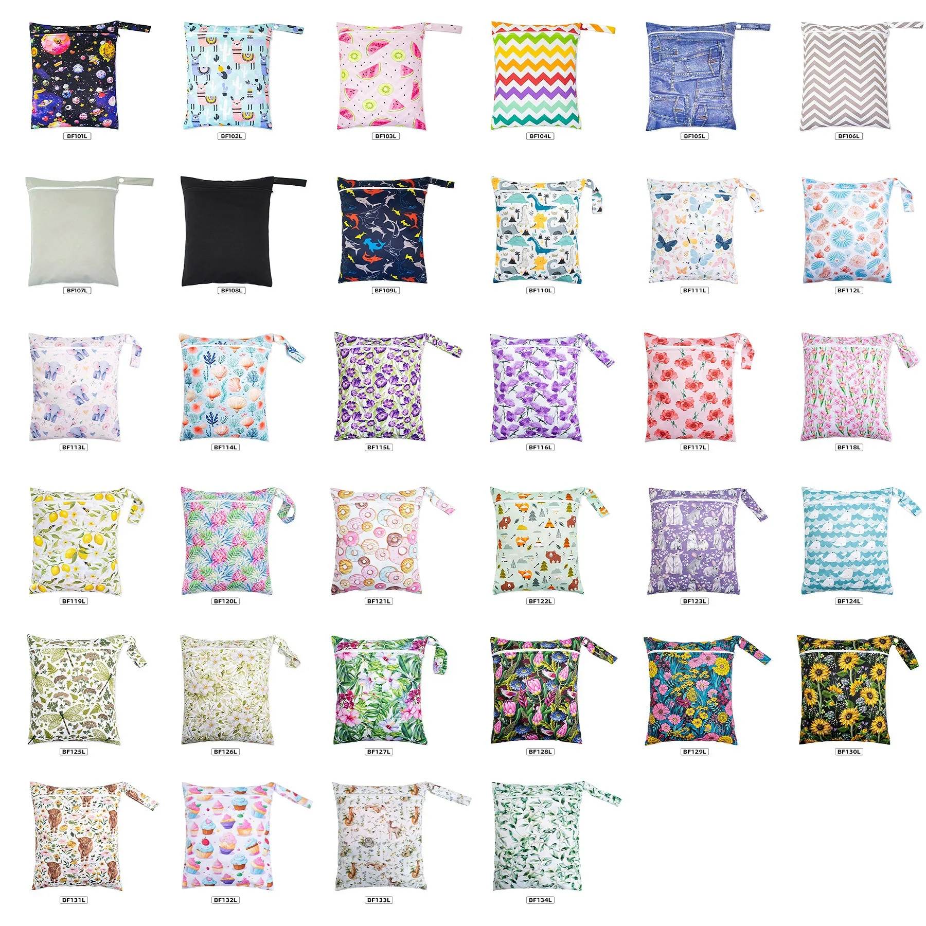 

3pcs Set Washable Yoga Bag Smooth Zipper Pocket Multi-Scenario Use Can Be Hung Waterproof Reusable Diaper Cover WetBag