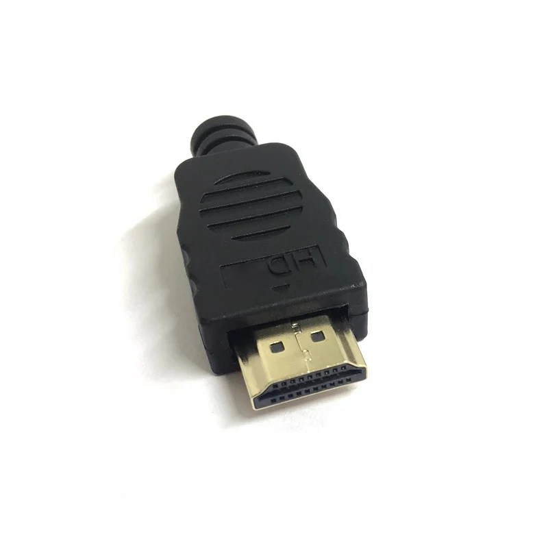 

2/5PCS NEW HDMI Male Connector Transfer Terminals gold-plated HDMI soldering male head With plastic casing High Quality